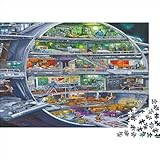 Nave Espacial Puzzle De 1000 Piezas Para Adultos Estación espacial Regalos Para Amantes O Amigos De Primera Calidad Y Rompecabezas Decoración Del Hogar Multicolor Diversión 1000pcs (75x50cm)