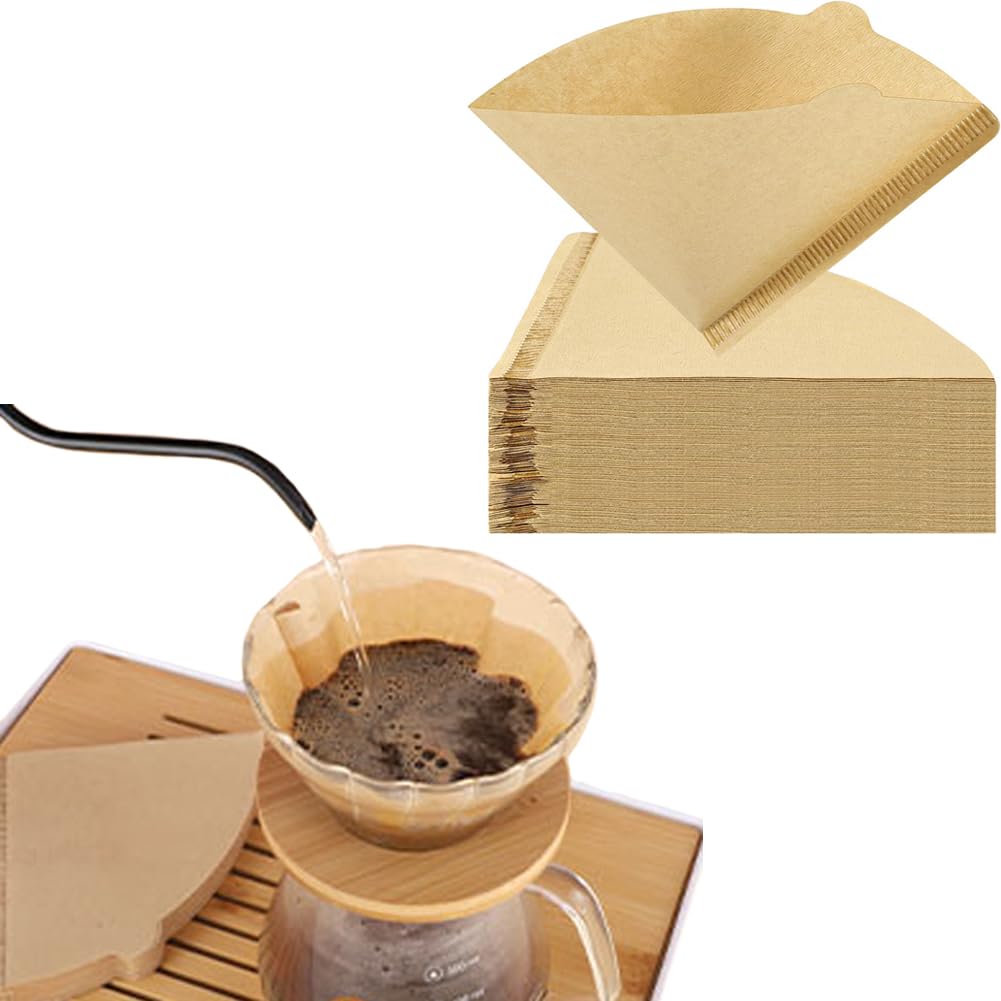 Hodaqe Coffee Filter for Coffee Dripper and Drip Coffee Maker Cone Coffee Filters Disposable Pour Over Coffee Filter 100 Pcs