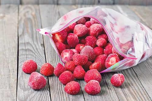 Image of Zip Lock Reusable Slider Zipper Transparent Bag For Food Storage,Fruit Vegetable Freeze Storage Pouch Bags, Ziplock Bags Best For Fridge Storage, Preserving Food (25 HEAVY ZIPPER BAG)