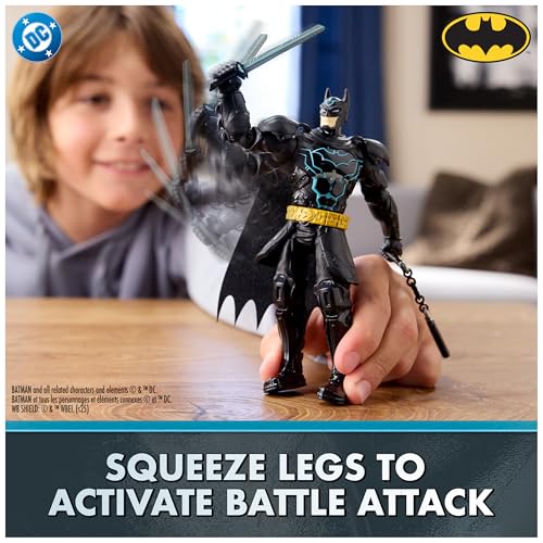 DC Comics, Batman Battle Clash 6” Ninja Strike Batman Action Figure with 2 Ninja Accessories, Super Hero Kids Toys for Boys and Girls Ages 3 & Up - Image 4