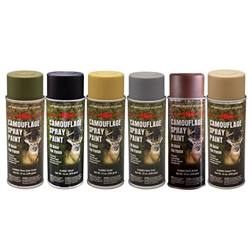 Majic Paints 8-206856-8 Camouflage Assortment Spray Paint Kit, 12-Ounce, 6-Pack