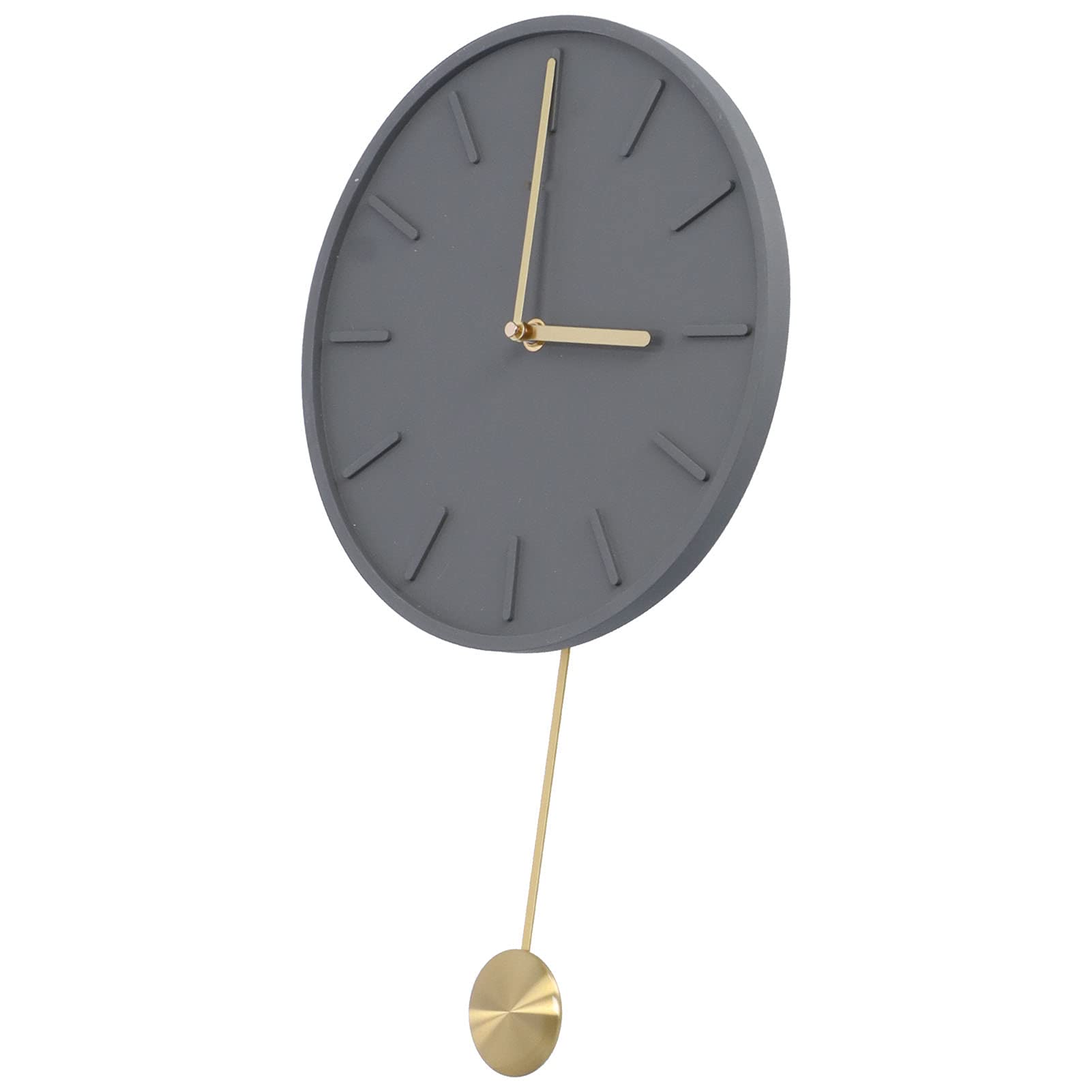 Reloj de Pared de Diseño Moderno con Péndulo Grande para el Hogar, Cafetería, Bar, Cemento, 27,5 Cm