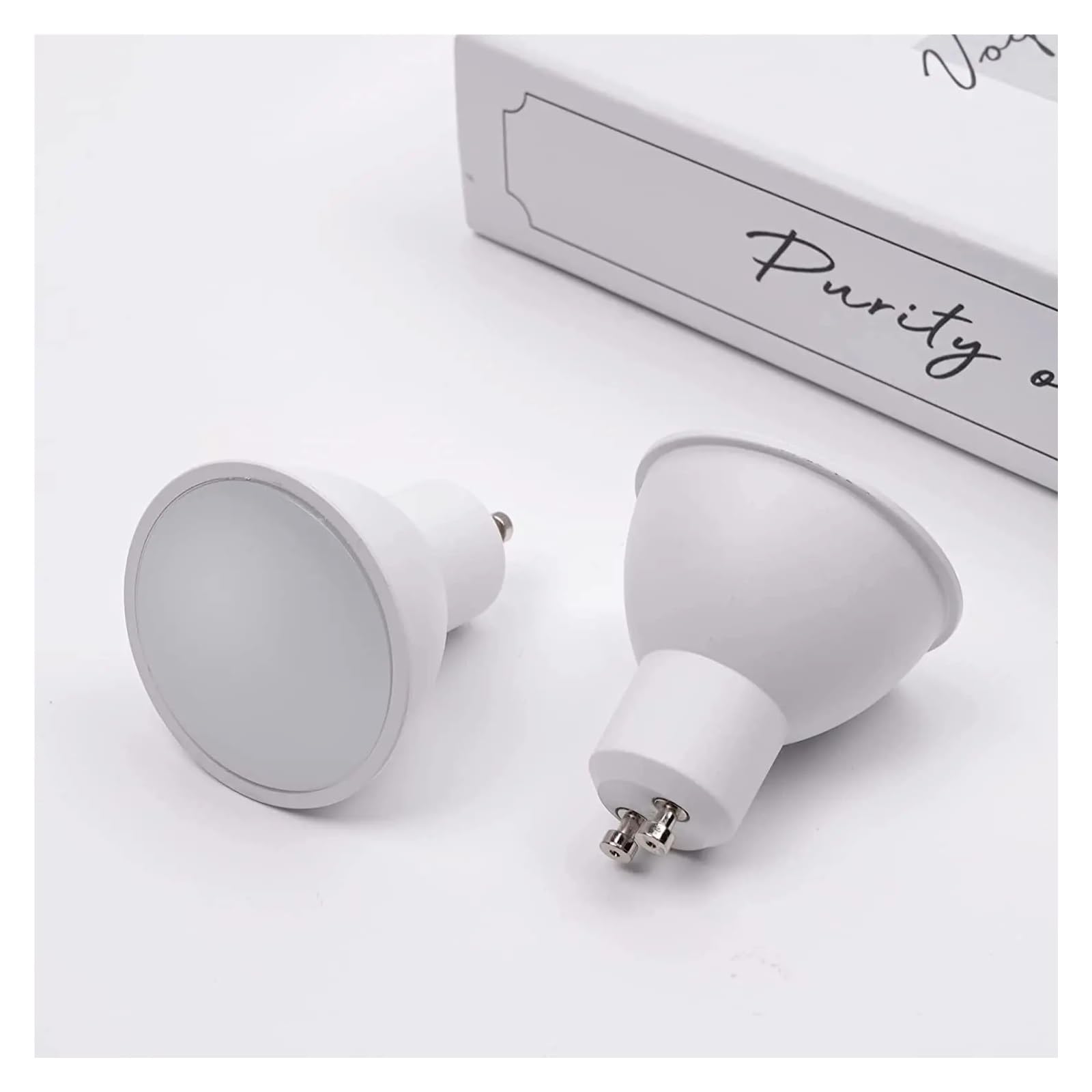 eufeifeiegds Lampadina LED GU10 da 4 pezzi for portico, patio, cortile, garage, W, 100-240 V, funzionamento automatico(White 6000K)