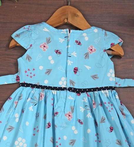 Image of Girls Pure Cotton Soft Frock with Astar, Printed Multicolor for Girl Child