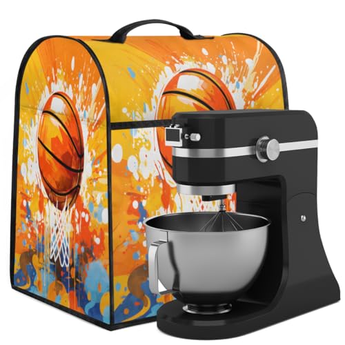 Coffee Maker Cover Basketball Sports Pattern Kitchen Appliance Covers Small Appliance Covers Blender Cover Juicer Cover Dust Covers for Kitchen Appliances with Top Handle and Pockets,Washable,C708