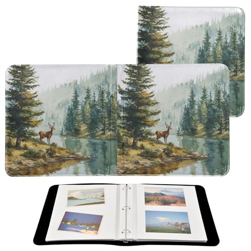Álbum de fotos ALAZA con cubierta de poliuretano, diseño de tres anillos, para bodas, viajes y recuerdos familiares miniatura 2