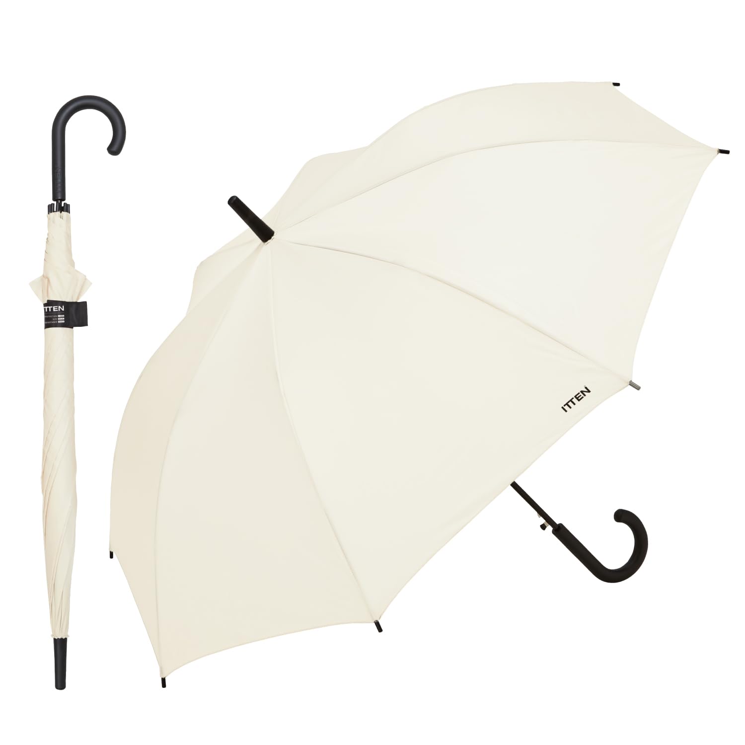 Amazon.co.jp: ITTEN 長傘65cm オフ ≪晴雨兼用/耐風/UVカット率90
