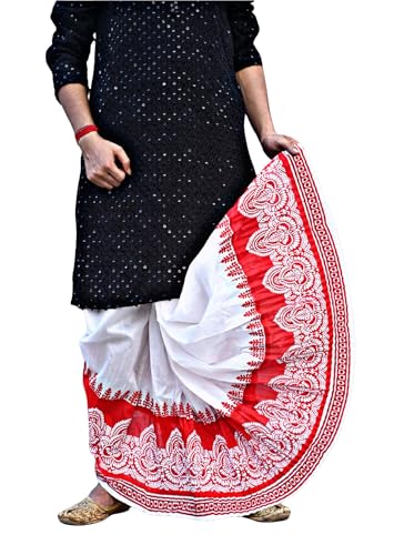 Image of Men's Ready to Wear Pant System Printed MAYUR PUCHHA Dhoti for Marriage, Pooja, Festival etc.(GC010)