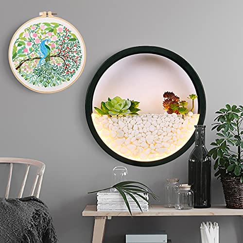 Wofeis Embroidery Starter Kit With Peacock Pattern And Instructions, Embroidery Kit For Beginners, Cross Stitch Set, Full Range Of Stamped Embroidery Kits (Peacock) #TOP2