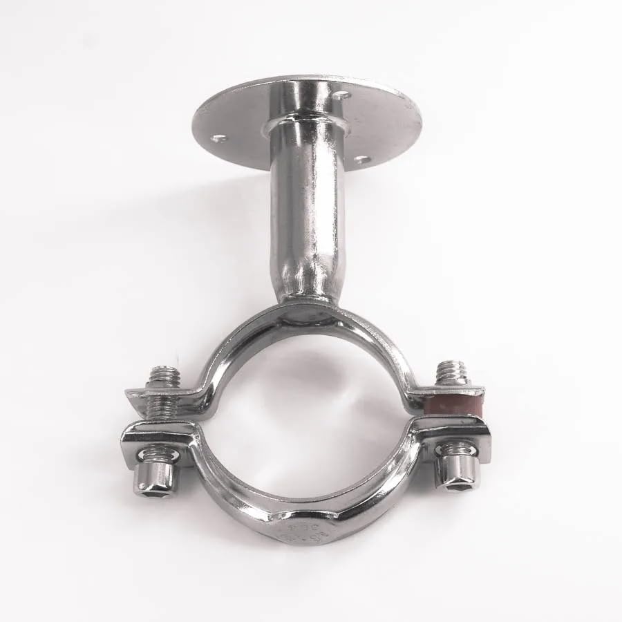 1 pz 12-108mm 3/4 "-4" Staffa di Supporto for Tubo Morsetto 1-1/2 "38mm Clip Con Piastra Base In Acciaio Inox 304 for La Produzione Birra L = 50mm(Fit OD 32-34mm)