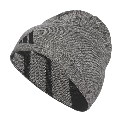 Image of adidas Men's Reversible Skully Beanie - Two-Sided Skull Cap Winter Hat