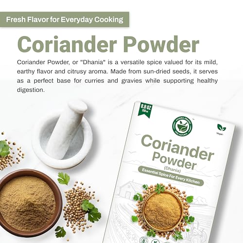 AYUSHKA ORGANIC Coriander Powder (Dhaniya Powder) Organic Ground Coriander, 8.8 Oz (250 g) Coriandrum Sativum - image 6