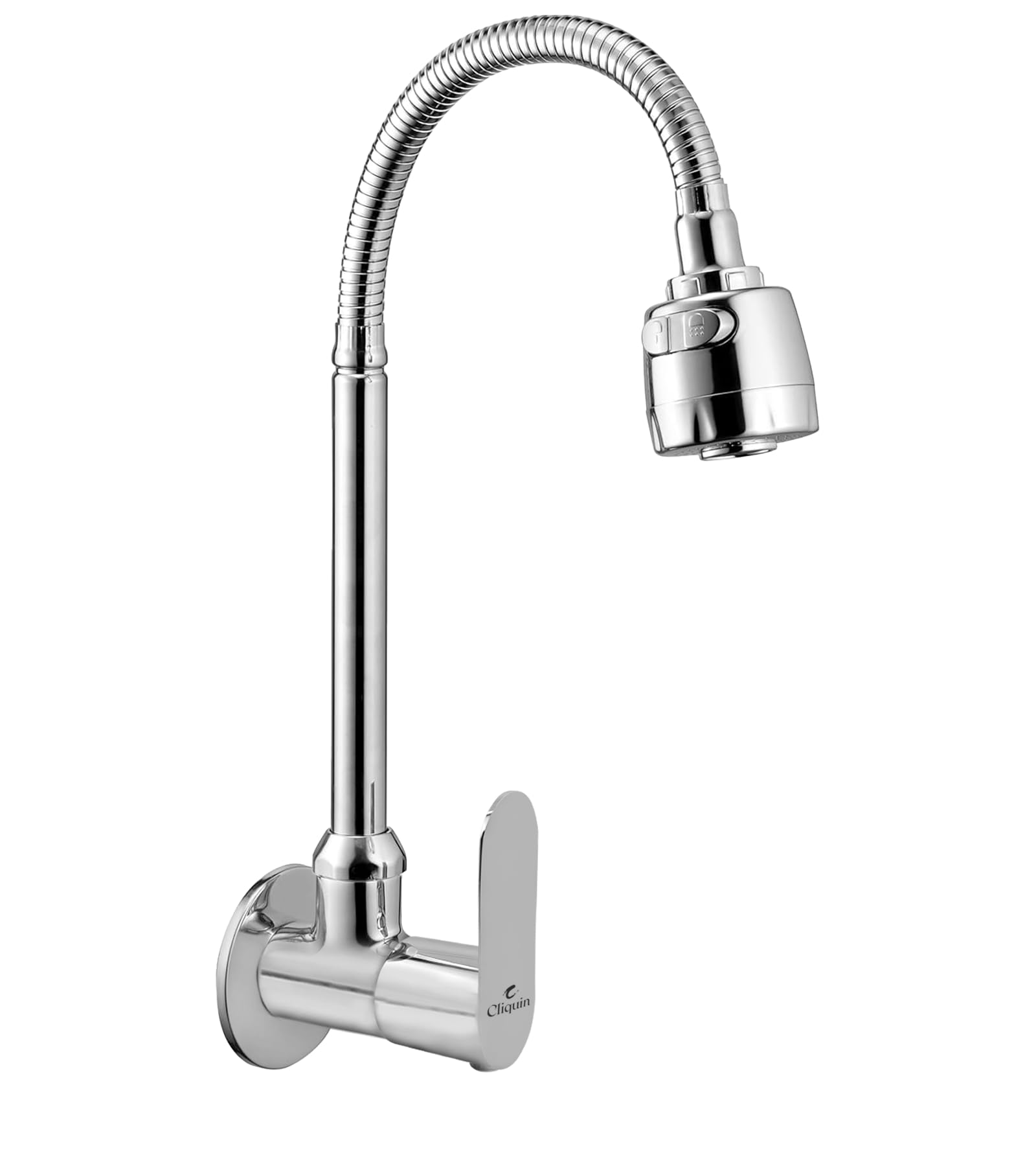 Cliquin Pure Brass Flexible Sink Tap with Chrome Finish Swivel Spout, Foam Flow Dual Function (Foam & Shower Modes), 360° Rotating Spout, Sink Tap for Kitchen (Opal) (B0DCJB8P1K) Amazon Price History, Amazon Price Tracker