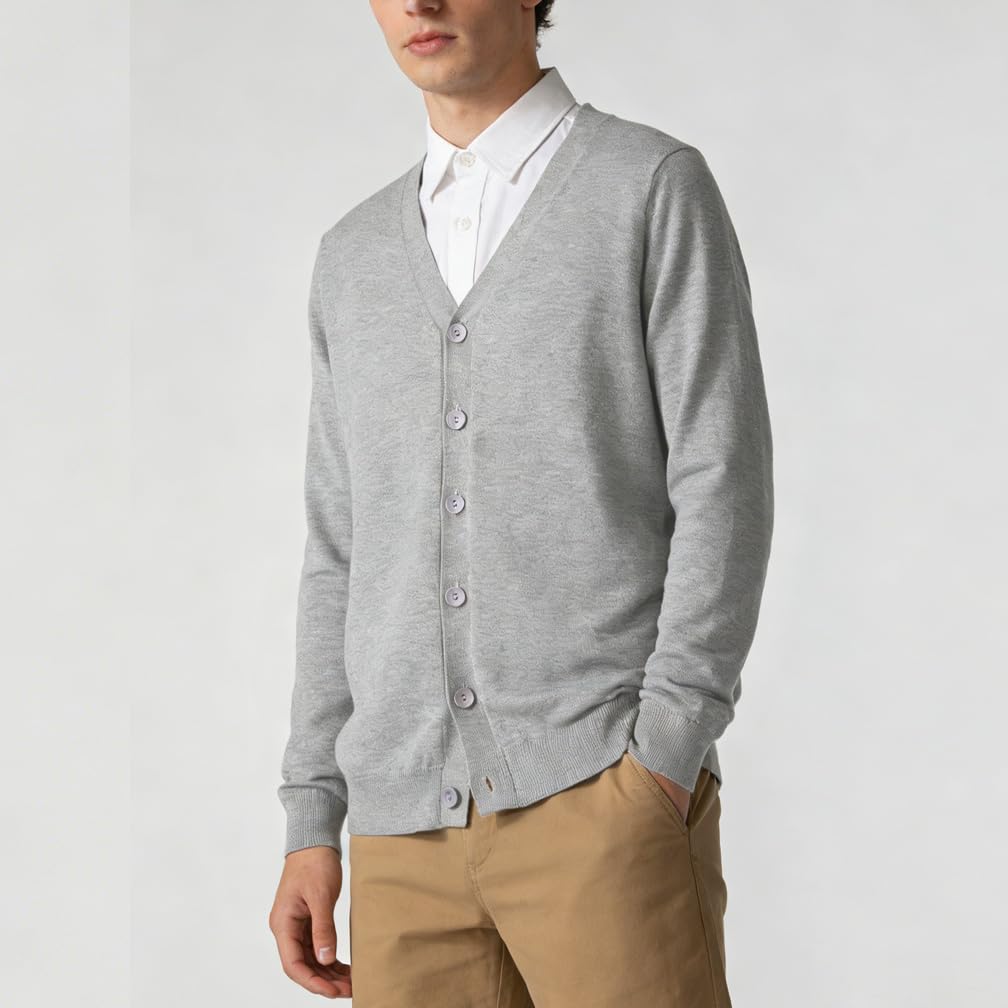 Cardigan pour Hommes avec Boutons, Tricots Léger