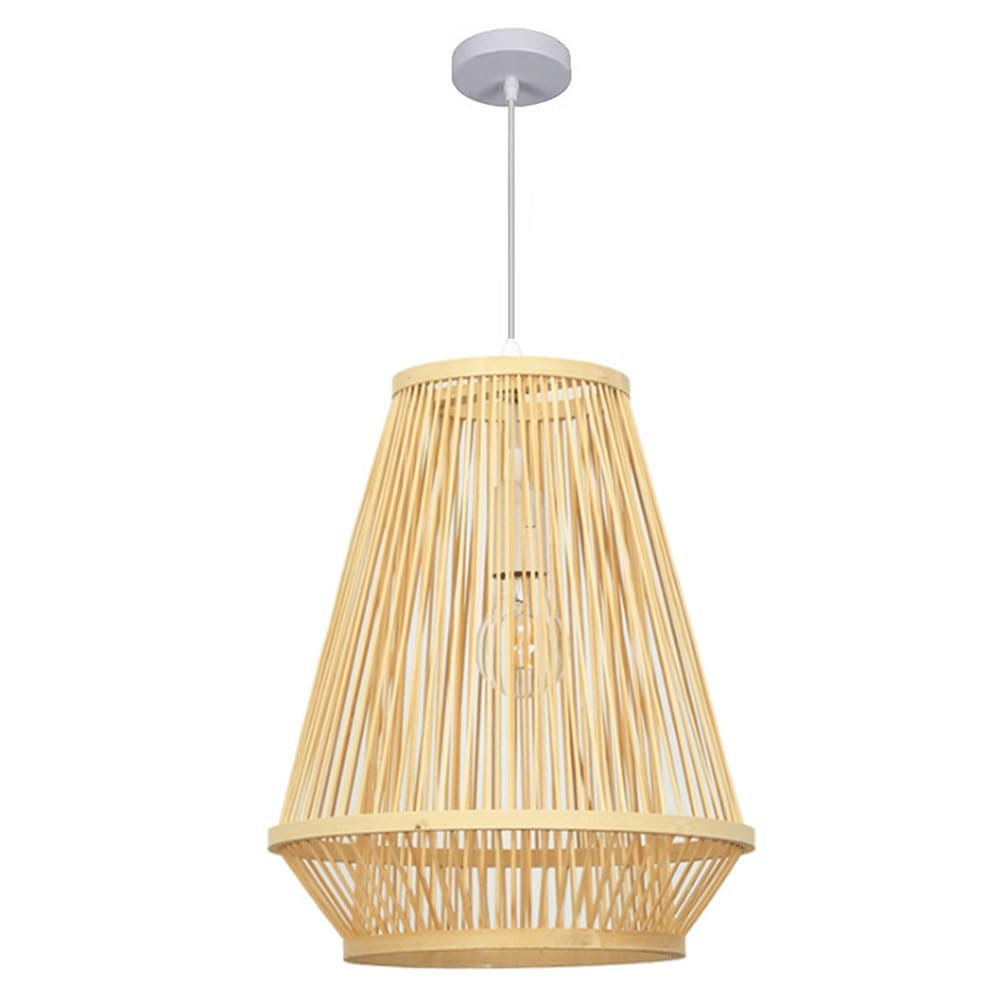 Lustre vintage en bambou pour adoucir la lumière de votre salle à manger