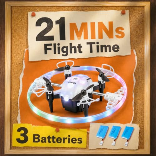 Image of Veeniix Drone for Kids 360 RGB Rotation RC Quadcopter Altitude Hold