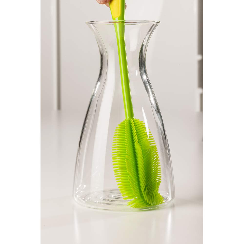 Kochblume Flaschenbürste 36cm | Premium-Silikon & BPA frei| Hitzbeständig | Spülmaschinenfest | Für Trinkflaschen, Thermoskannen & Gläser | Farbe: blau