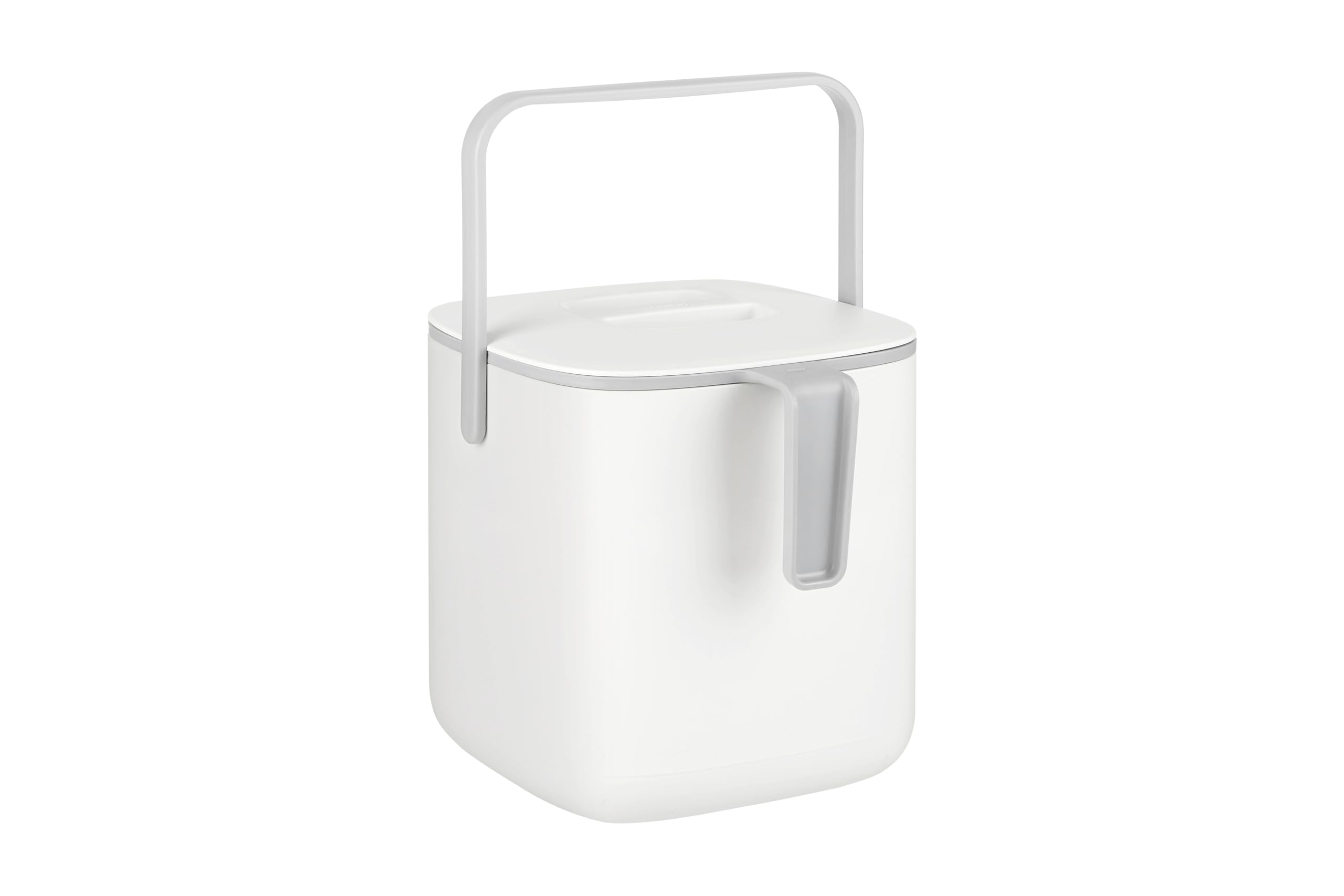 Litem Food Waste Bin | Trash Can for Office Home Kitchen | with Inner Bucket & Long Handle | 5L | Ivory | for Countertop-picture-12