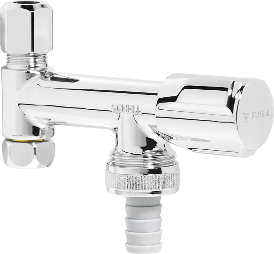 SCHELL 033740699 Geräteventil COMFORT - 3/8" Ventil für Eckventile, Chromoberfläche, Rückflussverhinderer und Zugfeste M