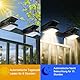 Hqynss Solarlampen für Außen mit Bewegungsmelder, 1800 mAh Solarleuchten für Außen LED Solar Lampe Outdoor Ideal für Terrasse, Veranda, Garage, Hof, Straßen, IP65 Wasserdicht (Wärme)
