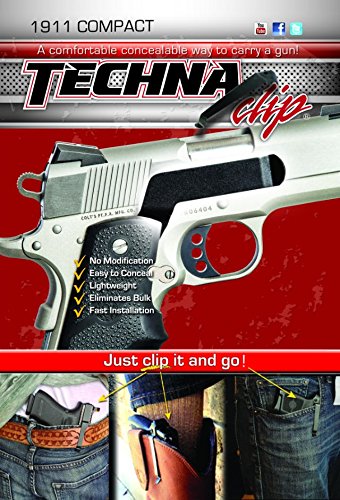 Techna ClipDEFBR Gun Belt Clip – 1911 Compact, Right Side
