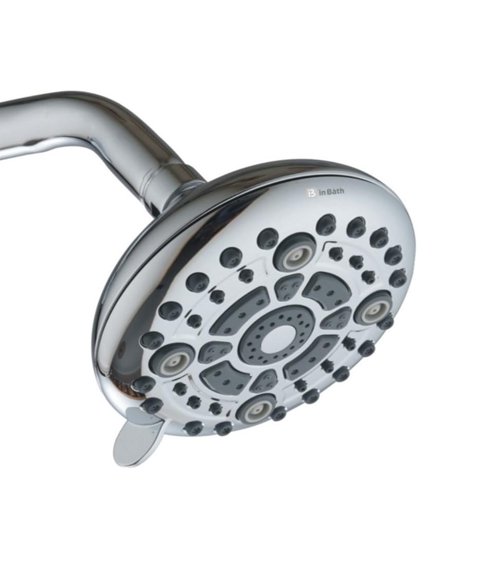 InBath 6-function Overhead Bathroom Shower Only| Bathroom Shower head Without Arm| Chrome Finish| 5 inches (SH-7010) (B0BTW1P8RN) Amazon Price History, Amazon Price Tracker