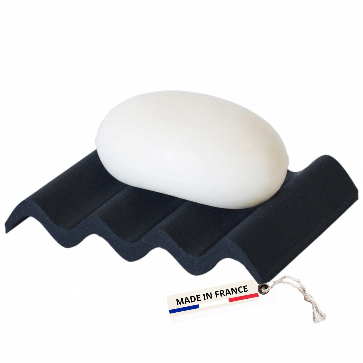 Porte Savon Salle de Bain, Porte Savon Cuisine en Forme de Vague, Porte Savon de Marseille, Porte-savons Made in France, Salle de Bain Accessoire, Vos savons restent secs