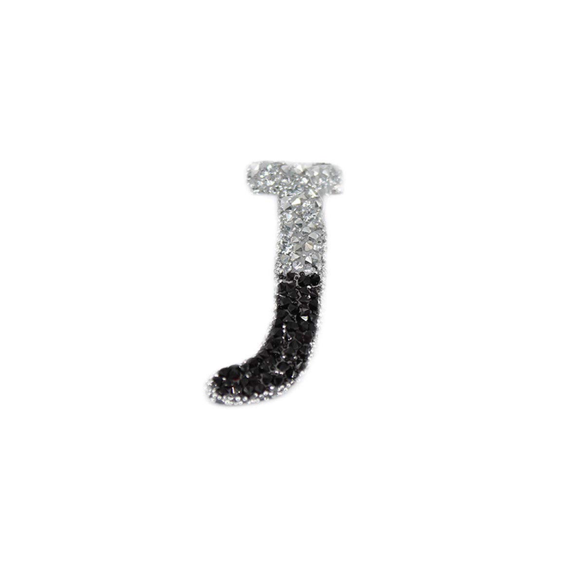 WedDecor - Pegatinas de Letras del Alfabeto Multicolor con Purpurina para álbumes de Recortes, Regalos, decoración del hogar, Arte, Ropa, Tarjetas de felicitación, 3,5 mm, 1 Unidad, Letra J, 1 Unidad