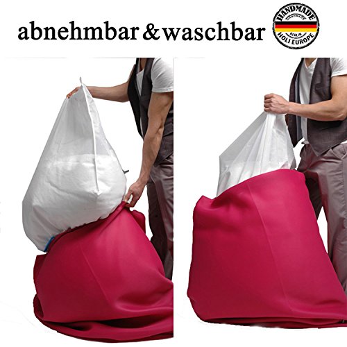 Holi Europe PREMIUM Bodenkissen XL Sitzsack Kissen Sofa 150l Füllung in Marienblau | 140 x 100 cm - 0767278663190 Holi Europe PREMIUM Bodenkissen XL Sitzsack Kissen Sofa 150l Füllung in Marienblau | 140 x 100 cm