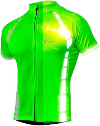 ReflecToes Reflective Cycling Jersey, Hi Vis Biking Shirt for Men & Women