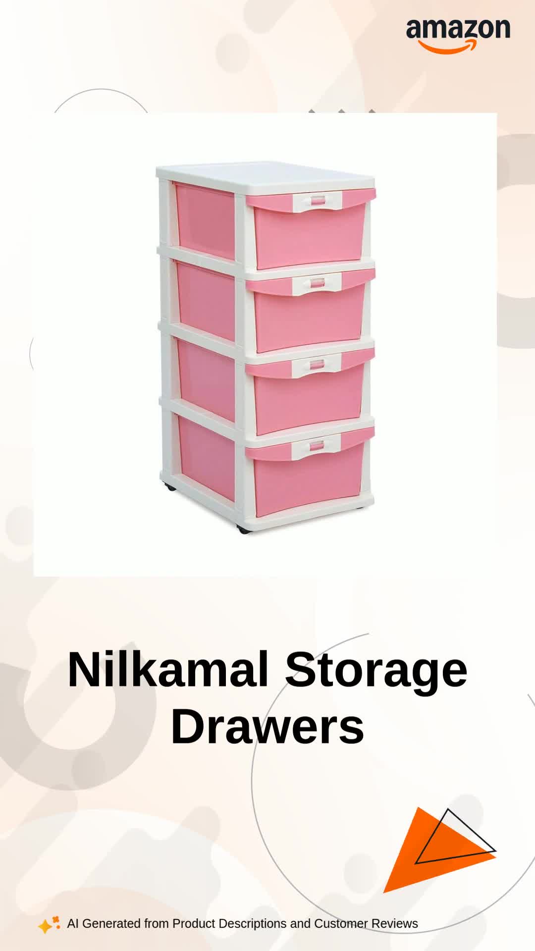 Nilkamal CHTR24NT 4 Layers Plastic Chests of Shorage Drawers Use