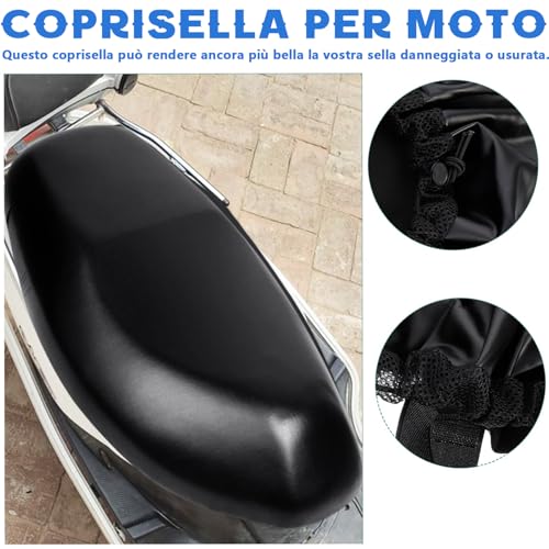 Norhogo Wasserdichter Universal Roller Sitzbezug, Kratzfest mit Sonne und Regenschutz, für Motorrad und Motorroller, Schwarz, L