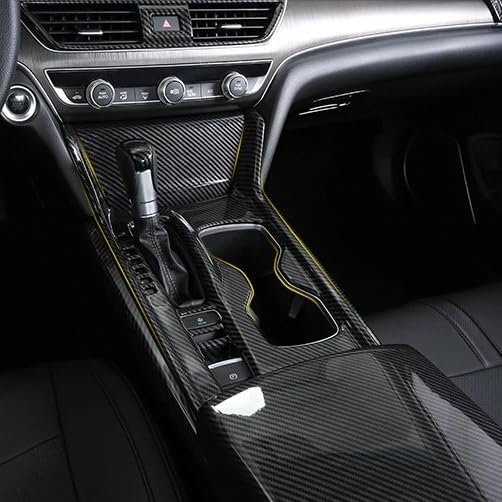 Condition photo showing New/Like New for center console gear shift frame panel water cup holder decoration cover trim for honda accord 10th gen 2018 2019 2020 2021 2022 accessories abs carbon fiber interior stickers