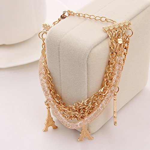 Crystal Charms Bracelet - Rose