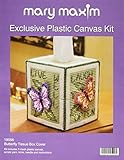Mary Maxim 19056 Butterfly Tissue Box Plastic Canvas Kit-5' 7Count