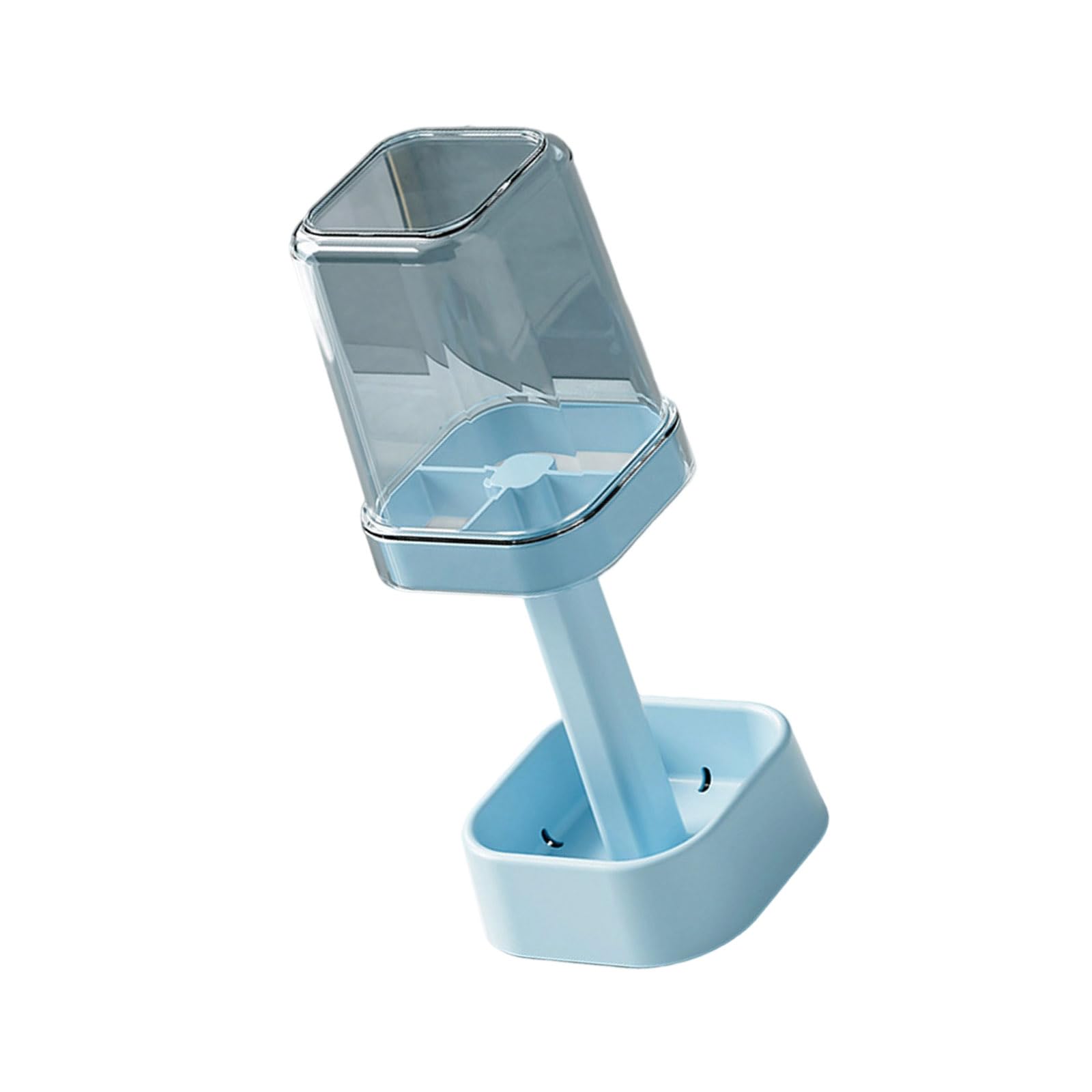 Multifunctional Bathroom Storage Rack with Drainage Systems Adjustable Compartments for Electric Toothbrushes and Hygiene Products Toothbrush Holder Electric Toothbrush Storage Bathroom Adjustable Lid