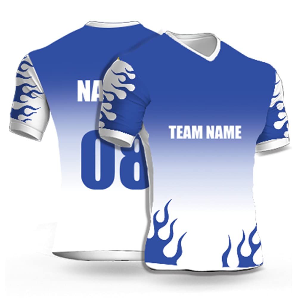 Cricket Sports Jersey for Men With Team Name and Number Printed | T-Shirt With My Name DOdr1008-C90123-C-WH