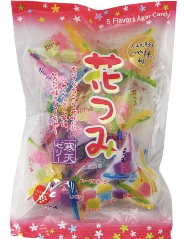 Amazon.co.jp: 【3袋セット】花つみゼリー 津山屋製菓 185g×3袋 寒天