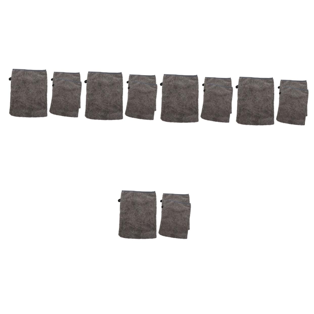 SHERCHPRY 5 Set Guanti Struccanti Riutilizzabili Microfibra Guanti Detergenti Morbidi E Portatili Per Rimozione Profonda Pulizia Pori E Esfoliazione Grigio E 3 Pezzi * 5