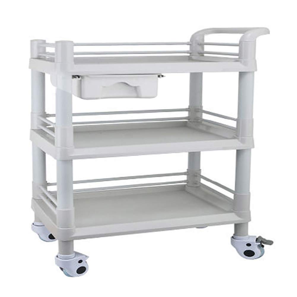 Ruchomy Wózek Ręczny Wózek Do Przechowywania W Kuchni Wózek Kosmetyczny Z Szufladą, Mobilny Salon Fryzjerski Rolling Cart Abs/Beige/S-54X37X98Cm