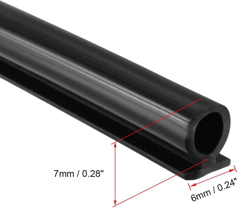 MACHSWON T-Slot Mount Window Weatherstrip Seal 7mm Bulb Bubble for 6mm Slot 5 Meters Long - Image 2