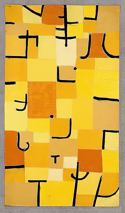 Poster sur toile Paul Klee Personnages en jaune impression haute netteté