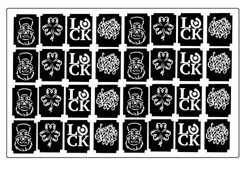 Ireland Collection (32 Tattoo Glitter Airbrush Stencil Patricks Day)