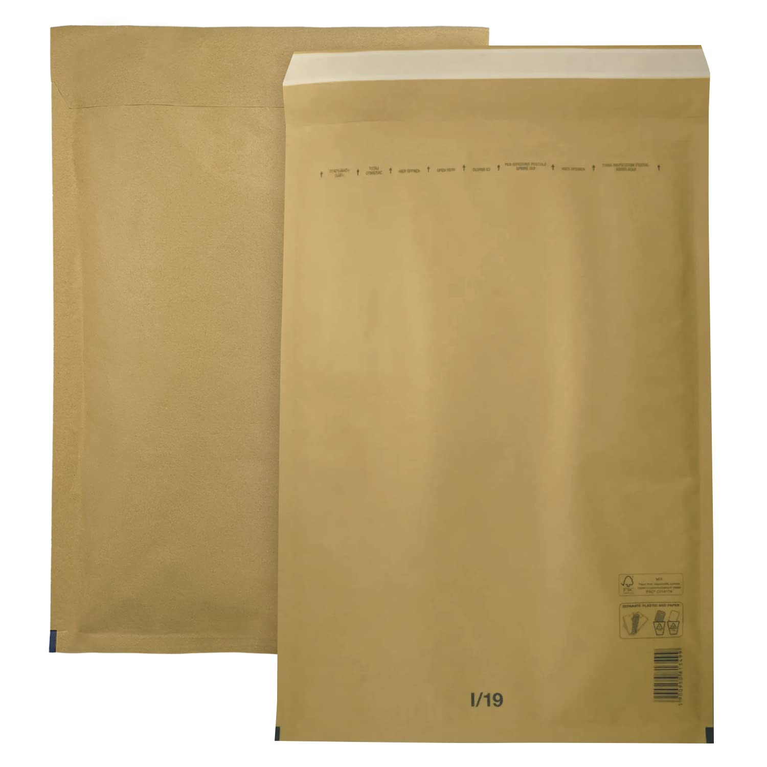 Netuno 10 Brown Bubble envelopes I/19 320 x 455 mm 12.6 x 17.9 in Cushioned Mailer air Cushion Padded mailers Shipping Bags Bubble mailing Envelope Padded envelopes for Shipping