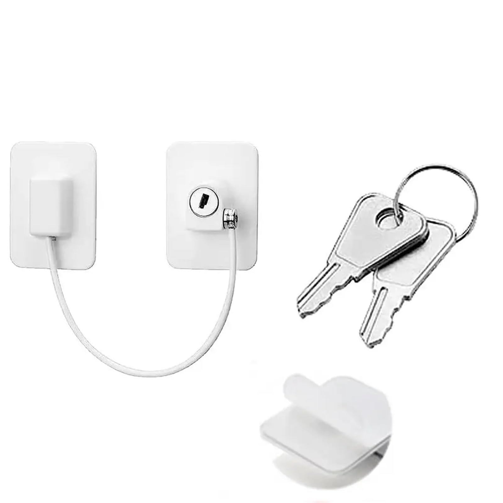 Serrure de fenêtre à clé avec câble | Entrebâilleur restrictor pour appartement