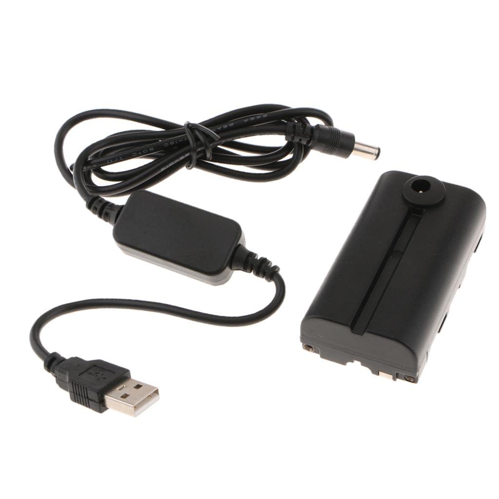 MERISHOPP Cn-Ac2 Dc Coupler Np-F550/F990 Dummy Battery Adapter + 5V USB Cable for Yongnuo Nanguang Led Light Black Cameras & Photo | Camera & Photo Accessories | Cables & Adapters