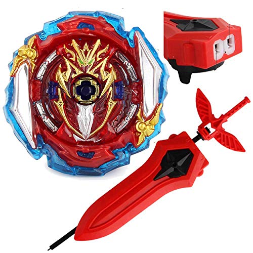 Bey Battle Burst Blade Evolution Turbo SuperKing B-173 Infinite Achilles Dm' 1B God Bey LR Sword Launcher Handle Starter Set Gaming Top Gyro Battling Top Left Right BeyLauncher Spinning Toy Boy's Gift