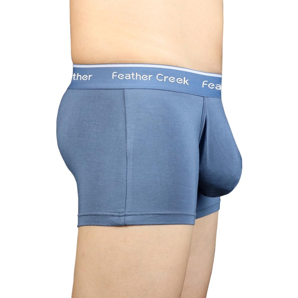 Mens Pouch Trunks Separate Big Enhance Underwear Briefs Comfy Mid-Rise Pouch Bikini Brief Boxer Briefs