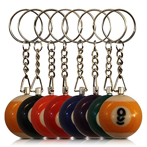 Preisvergleich Produktbild 16 St. Schlüsselanhänger Billardkugel Billardkugeln