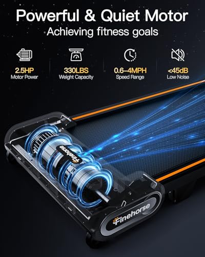 Image of Akluer 13% 6-Level Walking Pad with Auto Incline - Treadmill with Auto Incline and Remote Control, 330Lbs Capacity Portable Under Desk Treadmill for Home Office, LED Display